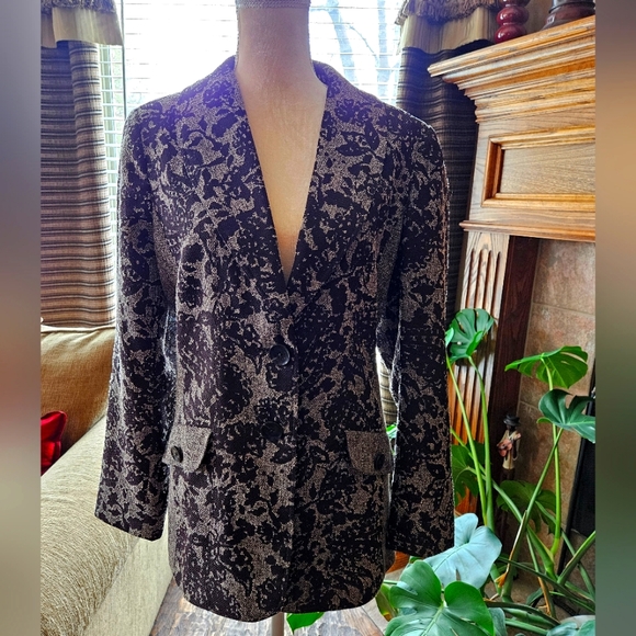 Coldwater Creek Printed Tweed Jacket Size 16 - Picture 1 of 4